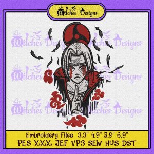 Anime Uchiha Itachi Embroidery Naruto Anime Embroidery Design