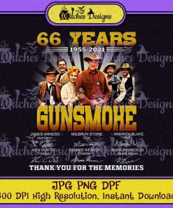 66 Years 1955-2021 Gunsmoke Thank You For The Memories PNG