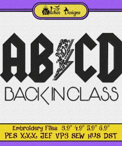 ABCD Back In Class Leopard Embroidery