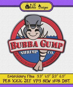 Bubba Gump Shrimp Company Logo Embroidery