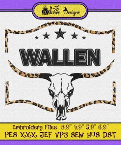 Wallen Bull Skull Embroidery