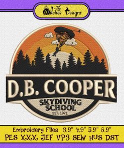 D. B. Cooper Skydiving School Est. 1971 Embroidery