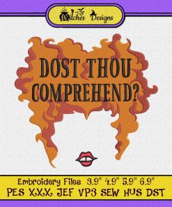 Dost Thou Comprehend - Halloween Embroidery