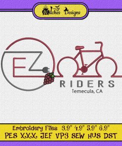 EZ Riders Temecula Cycling Group 2022 Embroidery