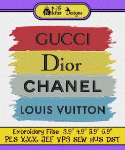 Gucci Dior Chanel Louis Vuitton Colorful Embroidery