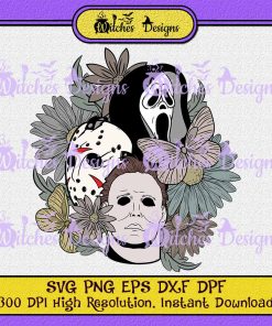 Halloween Horror Flowers svg png