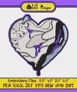 Heart Jordan 5 Dark Concord 5s Retro Embroidery