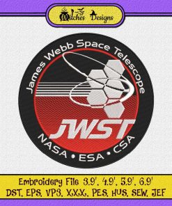 James Webb Space Telescope Embroidery - JWST Embroidery Designs File , Designs for Shirt, Embroidery Design , Embroidery Machine , Digitizing file !
