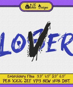 Lover Loser Matching Air Jordan Sneaker Embroidery