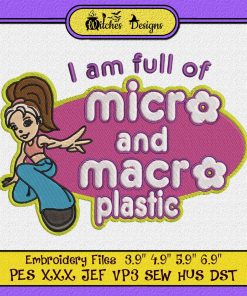Micro And Macro Plastic Funny Embroidery