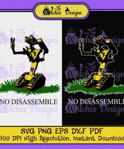 No Disassemble SVG - Johnny 5 Gadsden Flag SVG PNG EPS DPF Cricut Silhouette Vector, Designs for Shirt