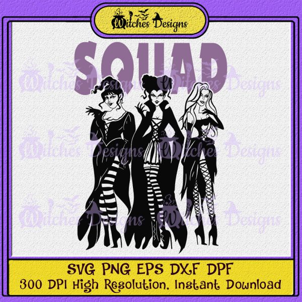 Squad Hocus Pocus 2 SVG PNG DXF EPS Vector Clip Art Cricut 2022