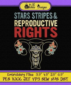 Uterus - Stars Stripes And Reproductive Rights Embroidery