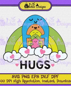 Hugs Mental Health Awareness Cute SVG PNG Cricut