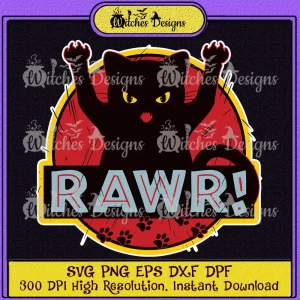 Cat Rawr Jurassic Park SVG PNG EPS DXF