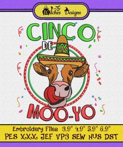 Cinco de Mayo Mexican Fiesta Embroidery