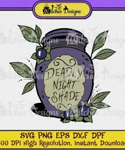 Deadly Nightshade SVG PNG DXF EPS,The Nightmare Before Christmas Halloween