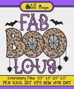 Fab Boo Lous Spooky Halloween Embroidery