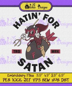 Hatin' For Satan Embroidery