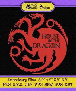 House Of The Dragon Medieval Flag Mythical Embroidery