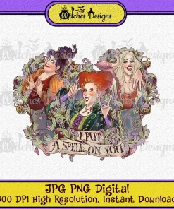 I Put A Spell On You Hocus Pocus Clipart Digital PNG