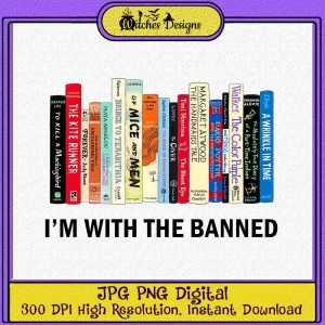 I'm With The Banned Books JPG PNG