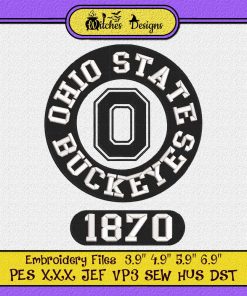 Ohio State Buckeyes Circle Logo Embroidery