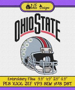 Ohio State Buckeyes Football Helmet Embroidery