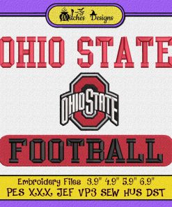 Ohio State Football Bar Embroidery