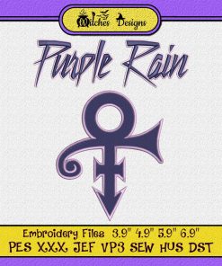 Purple Rain Love Symbol Album Logo Embroidery