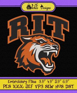 RIT Tiger Logo Embroidery