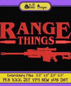 Range Things Gun Stranger Things Embroidery