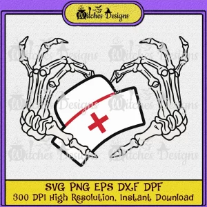 Skeleton Hands Heart SVG PNG