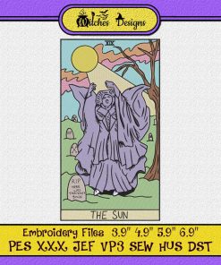 The Sun Tarot Hocus Pocus Halloween Embroidery