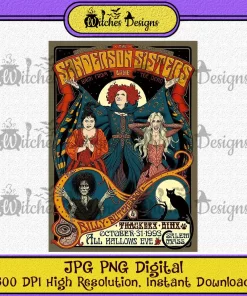Vintage Sanderson Sisters Witch Hocus Pocus Hallowen PNG