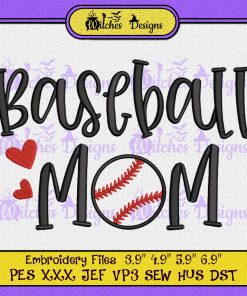 Baseball Mom Embroidery