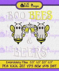Boo Bees And Beers - Halloween Embroidery