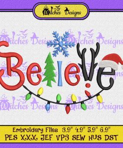 Christmas Believe Embroidery