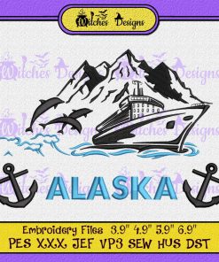 Alaska Cruise Family Summer Vacation Embroidery