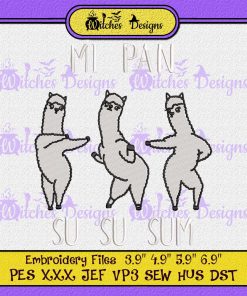 Dancing Llamas Mi Pan Su Su Sum Embroidery Design