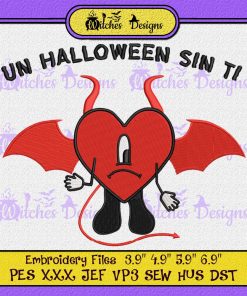 Devil Sad Heart Un Halloween Sin Ti Embroidery