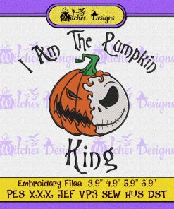 I Am The Pumpkin King Jack Skellington Embroidery Design