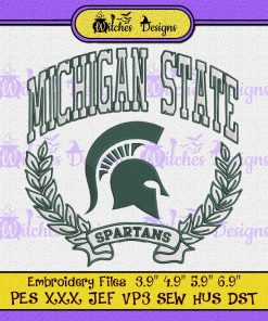 Michigan State Spartans Embroidery Design