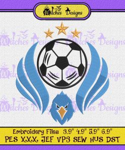 Modern Flying Eagle Soccer Logo Embroidery