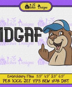 Otter IDGAF Funny Otter Lovers Embroidery