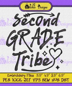 Second Grade Tribe Embroidery Design