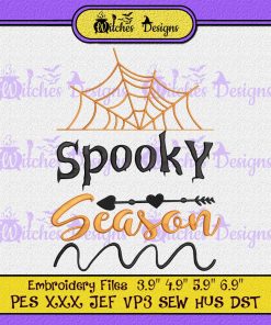 Spooky Season Halloween Funny Embroidery Design
