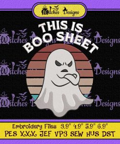 This Is Boo Sheet Halloween Embroidery Design