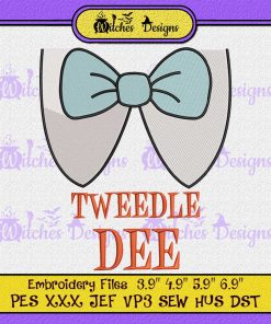 Tweedle Dee Matching Halloween Costume Embroidery