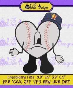 Bad Bunny Baseball Houston Astros Embroidery